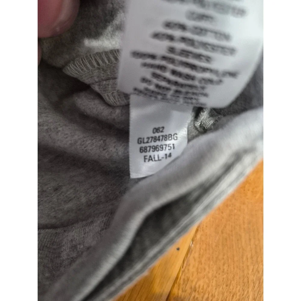 Tucker + Tate Kids Moto Jacket Ash Heather Grey Black Faux Leather L 10/12 NEW